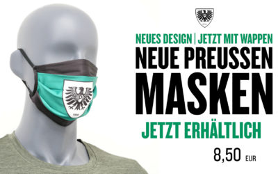 Neue Preußen-Masken im überarbeiteten Design ab sofort erhältlich