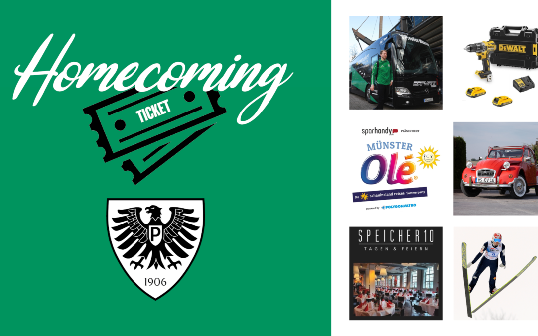 Jetzt Homecoming-Ticket sichern und tolle Preise abräumen