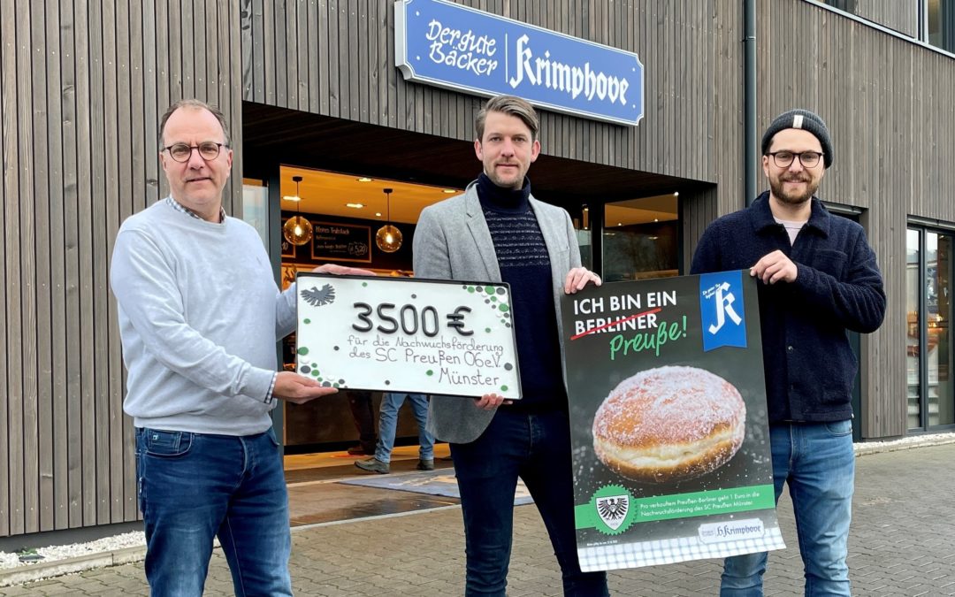 Bäckerei Krimphove spendet 3.500 Euro an die Jugendabteilung