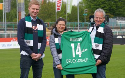 Münsteraner Unternehmen „druck-drauf“ bleibt Partner des SCP