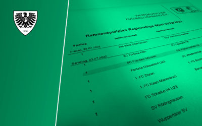 WDFV hat die Spieltage zwei bis neun terminiert