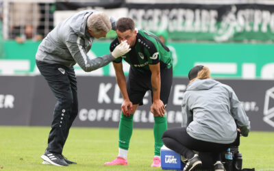 Bouchama mit gebrochener Nase schon wieder auf dem Trainingsplatz