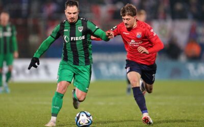 Unterhaching ist am 38. Spieltag im Preußenstadion zu Gast