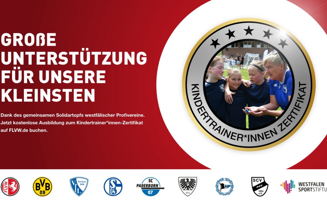 FLVW und westfälische Profivereine starten Solidartopf zur Förderung von Kindertrainerinnen- und Trainern
