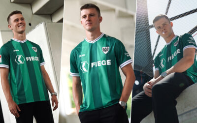 Schwarz-weiß-grüne TRIKOTLOGIE – Unser Heimtrikot 2025/26
