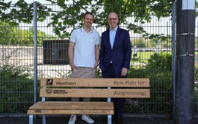 Bank gegen Ausgrenzung setzt im Jugendstadion ein sichtbares Zeichen