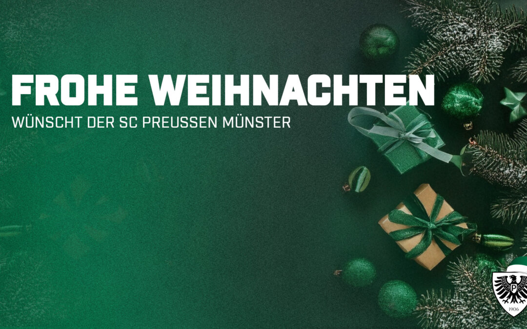 Der SC Preußen Münster wünschen frohe Weihnachten und einen guten Start ins neue Jahr