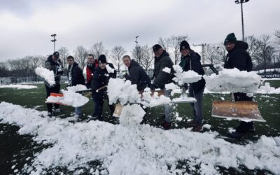 Fans packen an! – Starker Support bei Schnee-Räumaktion