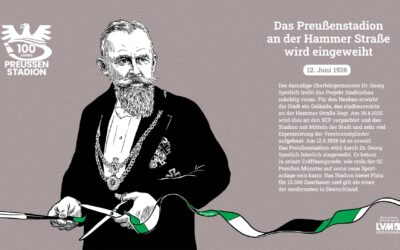 Oberbürgermeister Dr. Georg Sperlich eröffnet das Preußenstadion