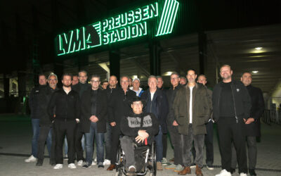 Nächster Meilenstein: Wort-Bild-Marke am LVM-Preußenstadion angebracht 