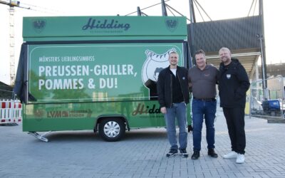 Preußen-Grillmobil komplettiert das kulinarische Angebot vor dem LVM-Preußenstadion 
